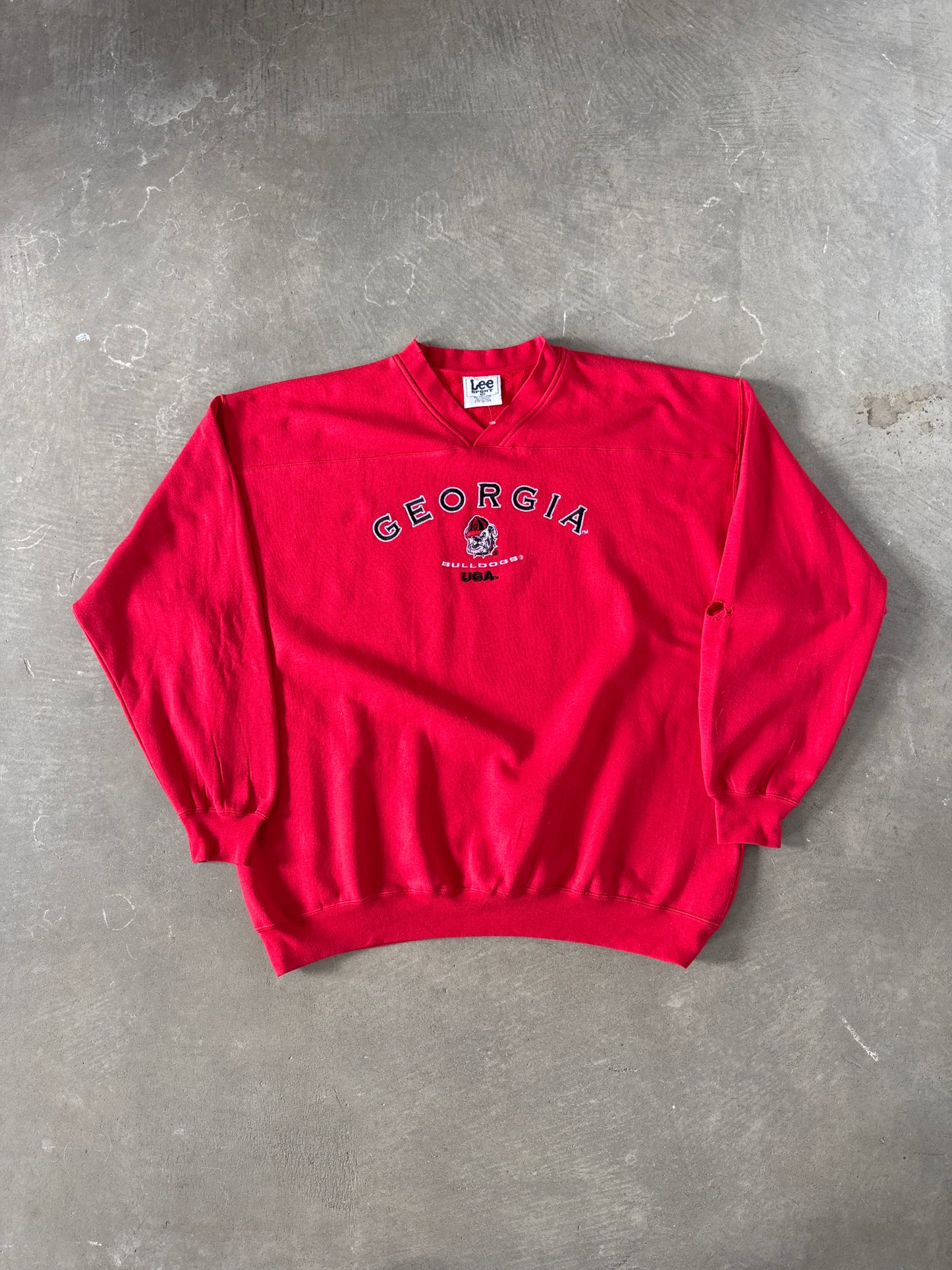 Vintage 90s Lee Sport University Of Georgia Bulldogs Sweatshirt