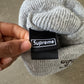 Supreme New Era Metallic Arc Grey Beanie