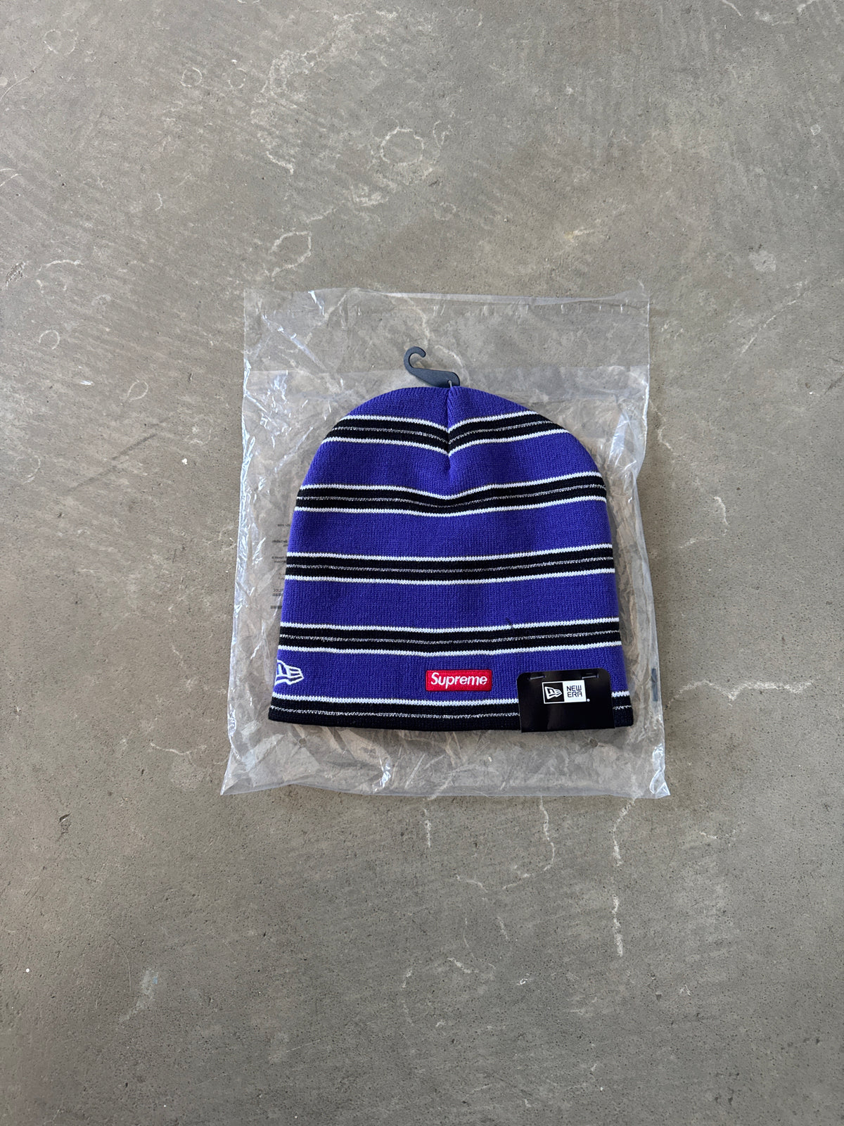 Supreme New Era Purple Stripe Beanie (FW26)