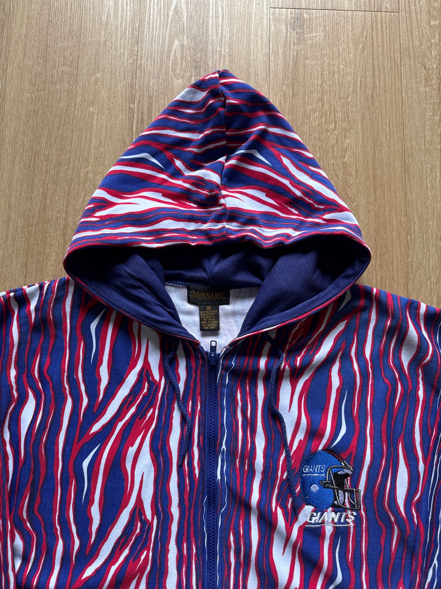 Vintage 90s New York Giants Hooded Zip Up