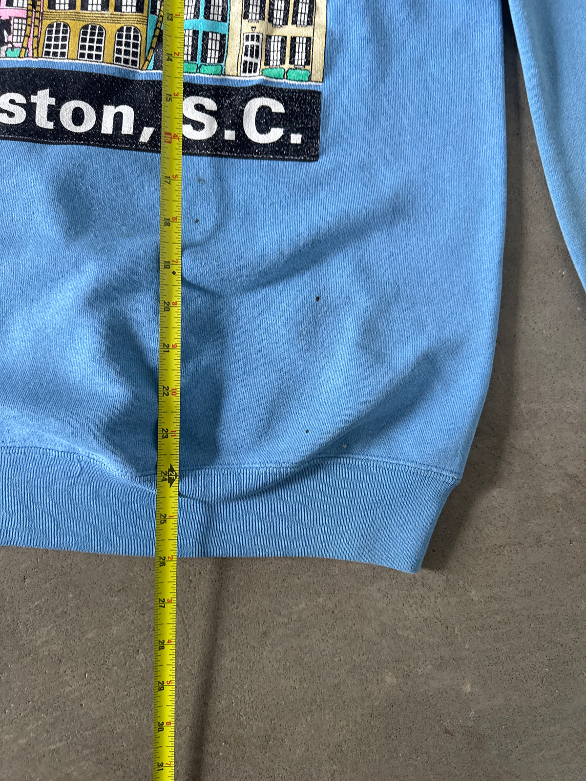 Vintage 90s Charleston South Carolina Rainbow Row Sweatshirt