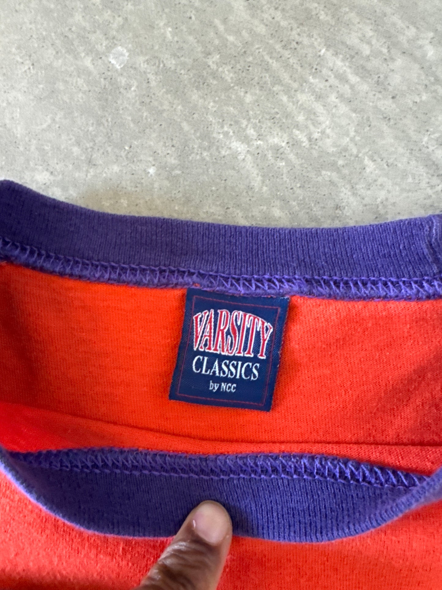 Vintage Clemson University Tigers Raglan Long Sleeve Tee