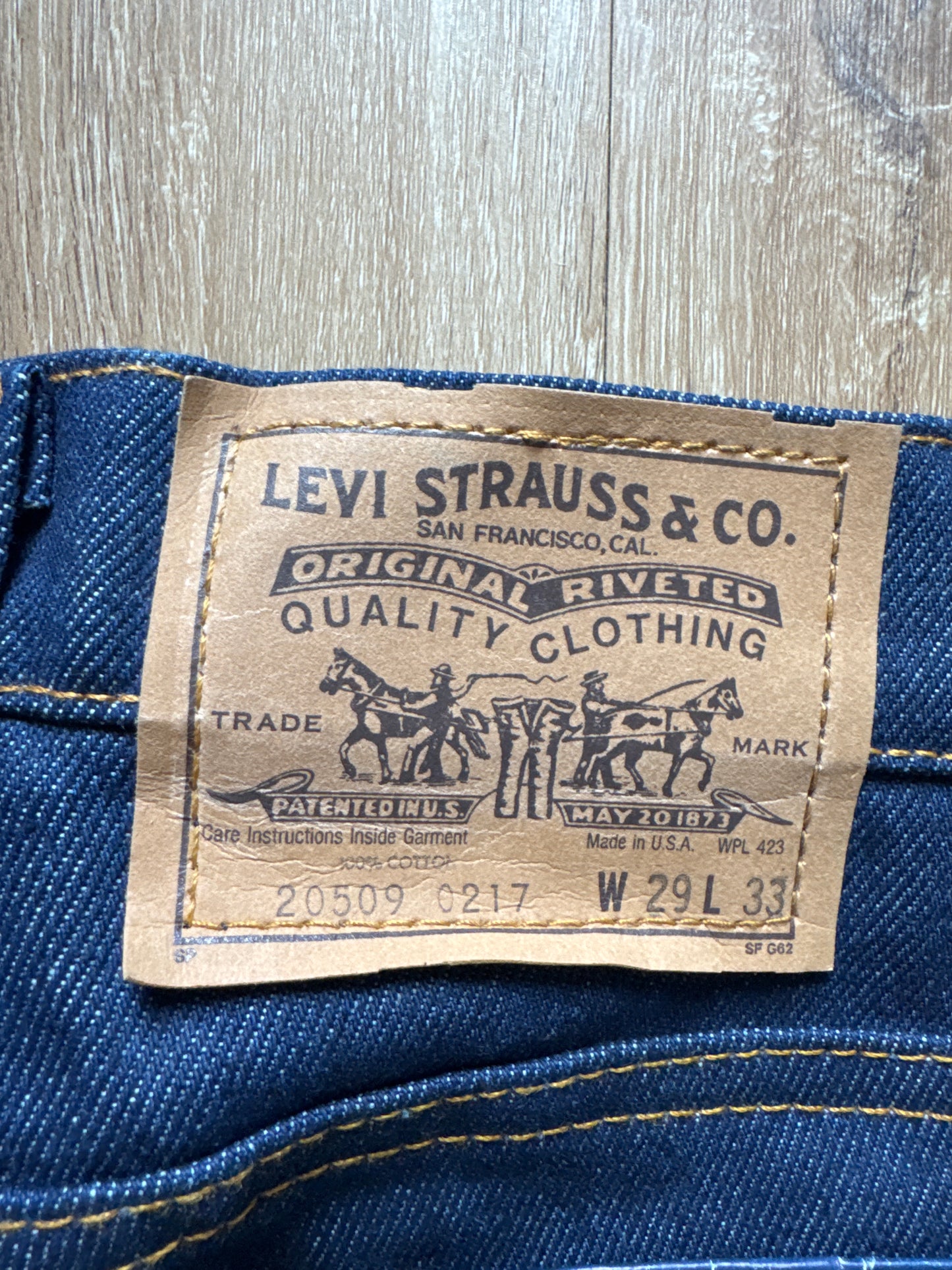 Vintage 1989 Levi’s 509 Slim Straight Boot Adjacent Cut Blue Denim Jeans