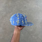 Supreme Flower Jacquard 5-Panel Blue Snapback Hat