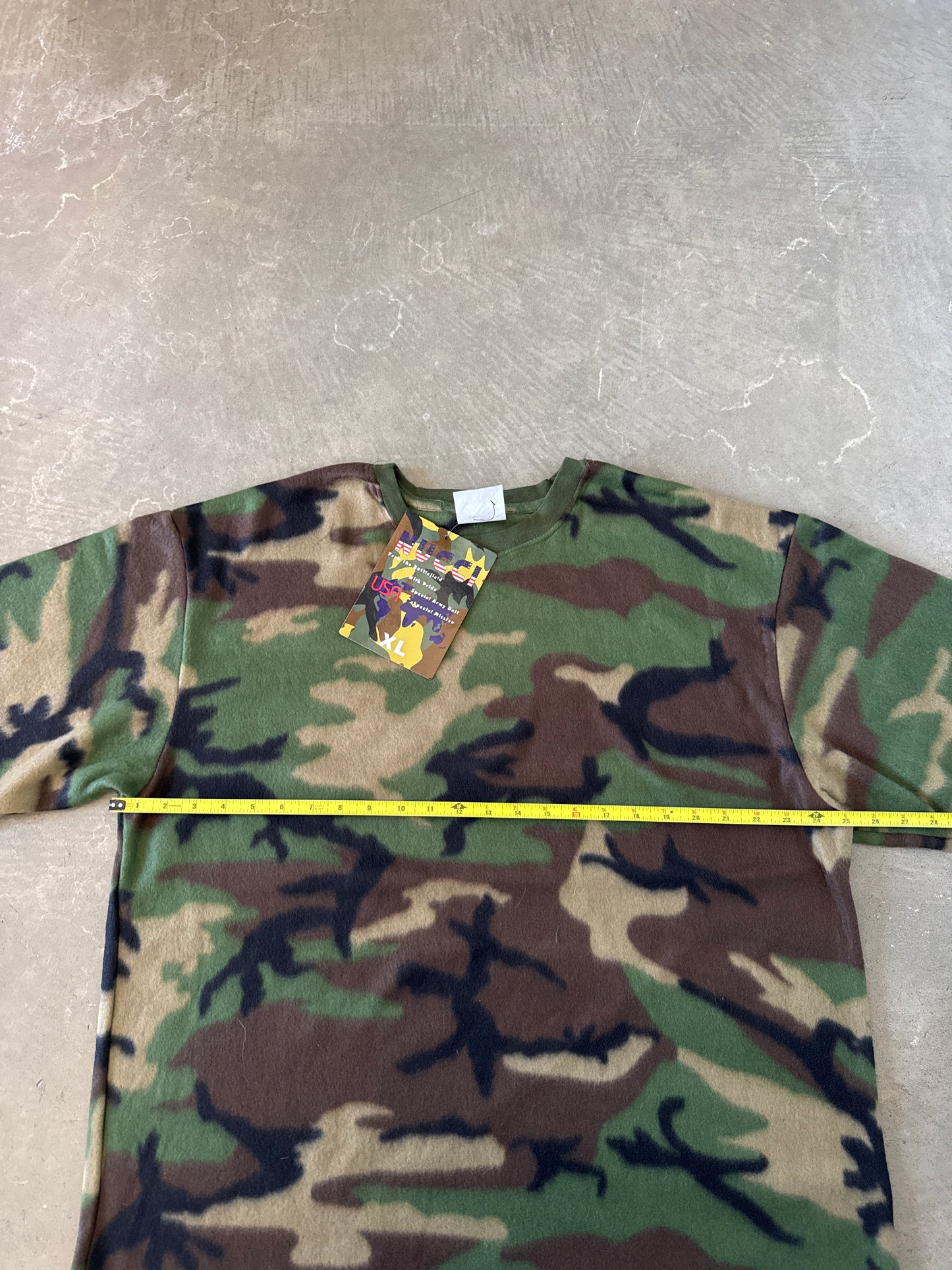 Vintage Nucci Military Camo Fleece Sweater