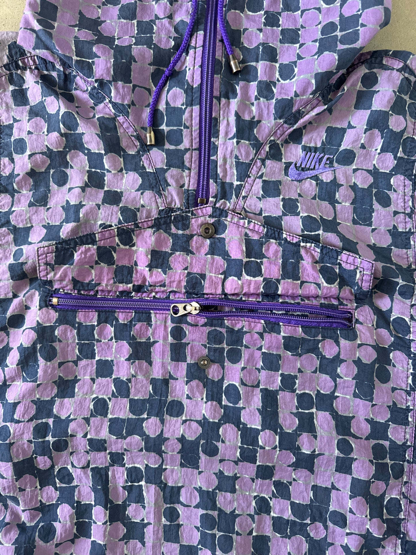 Vintage 90s Nike Kangaroo Pocket Parka Windbreaker Jacket