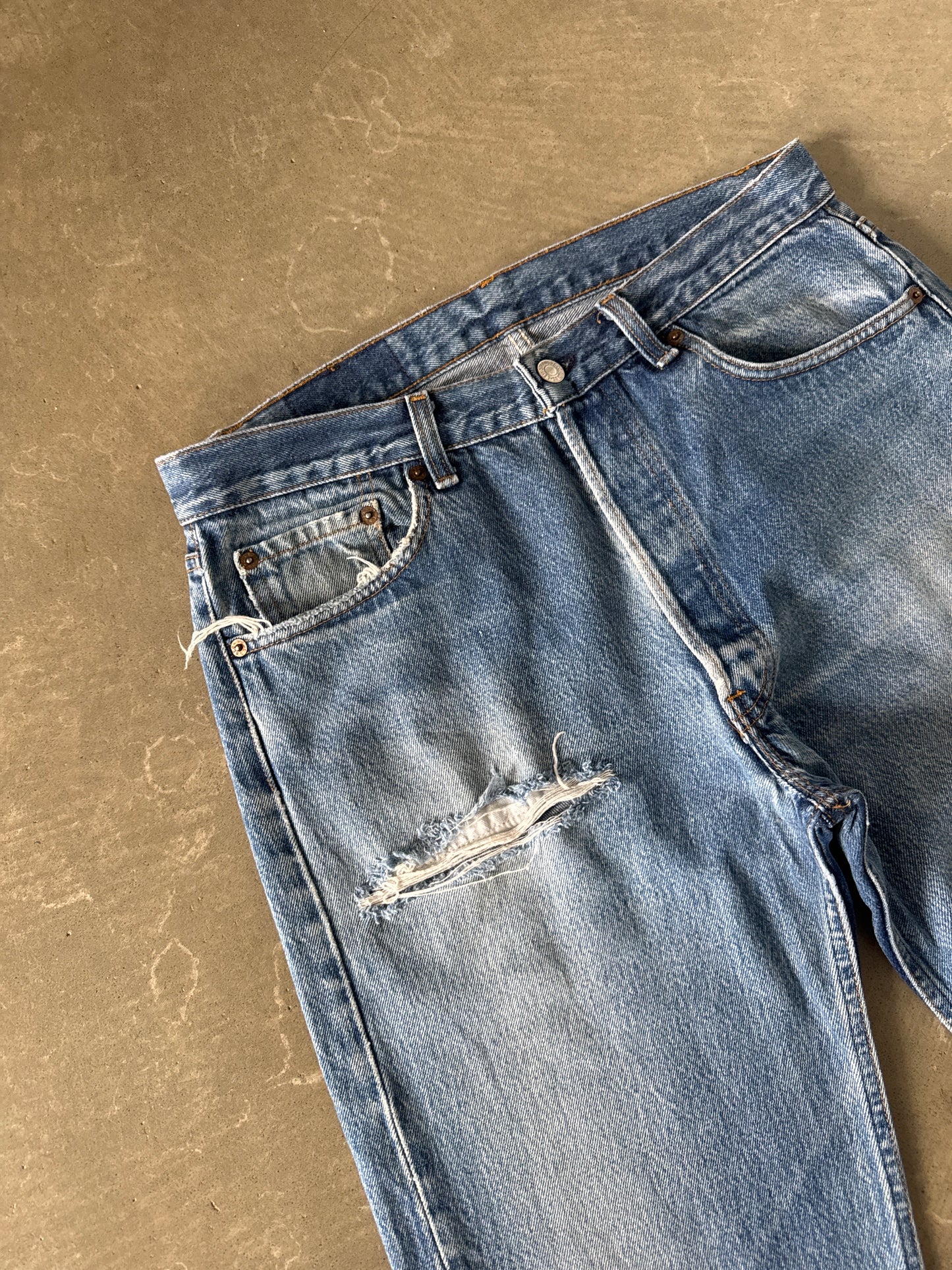 Vintage Levi’s 501 Distressed Denim Jeans