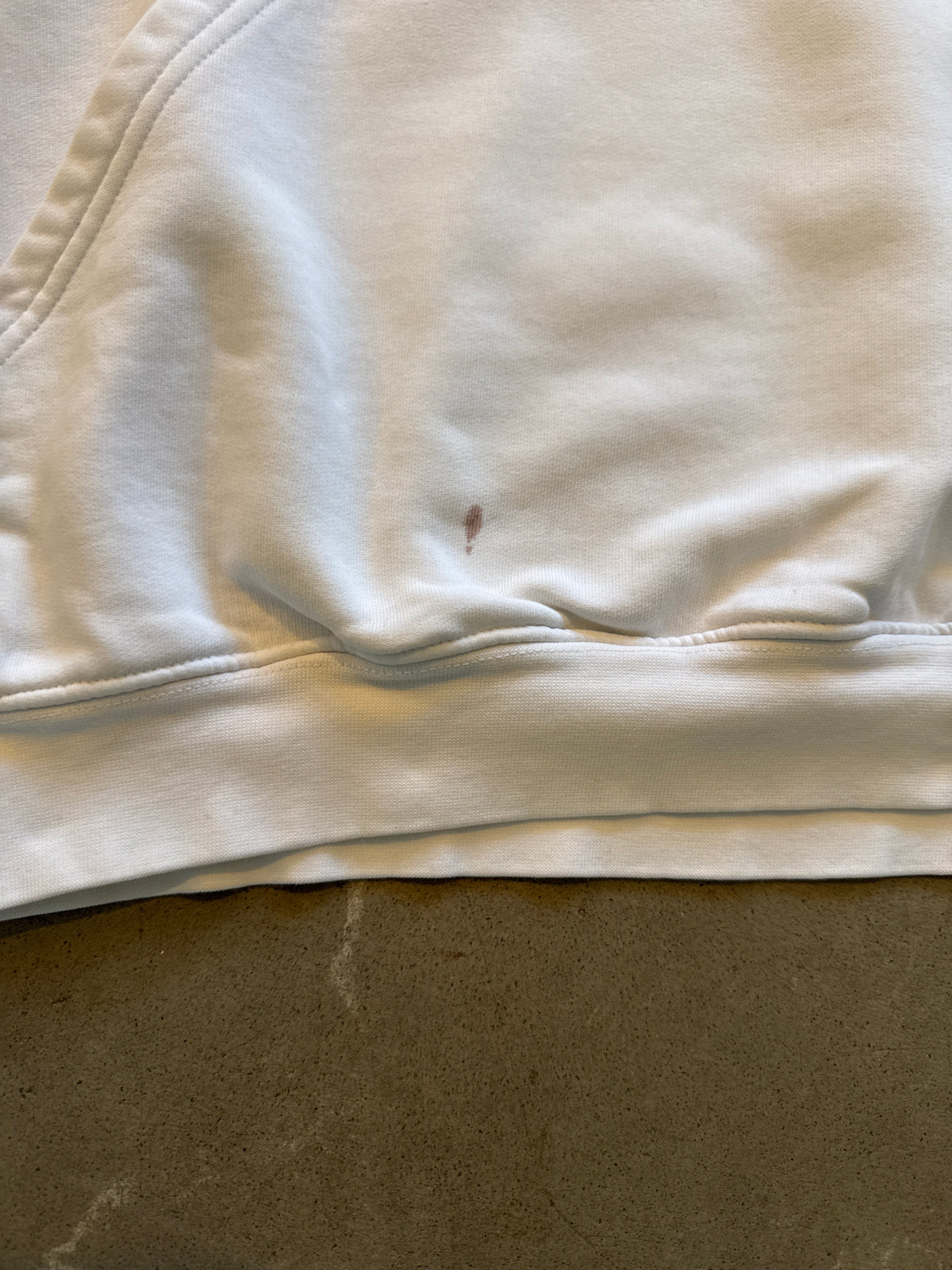Vintage Nike White Embroidered Logo Quarter Zip Hoodie