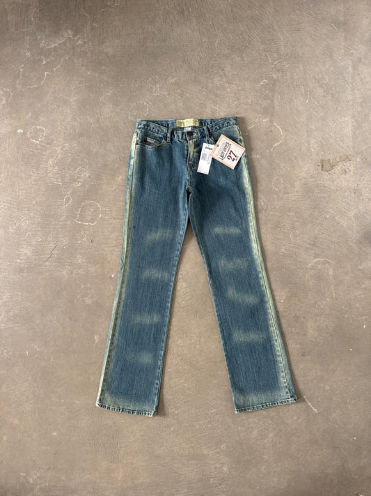 Vintage Y2K Women’s Enyce Low Rise Bleach Stripe Denim Jeans