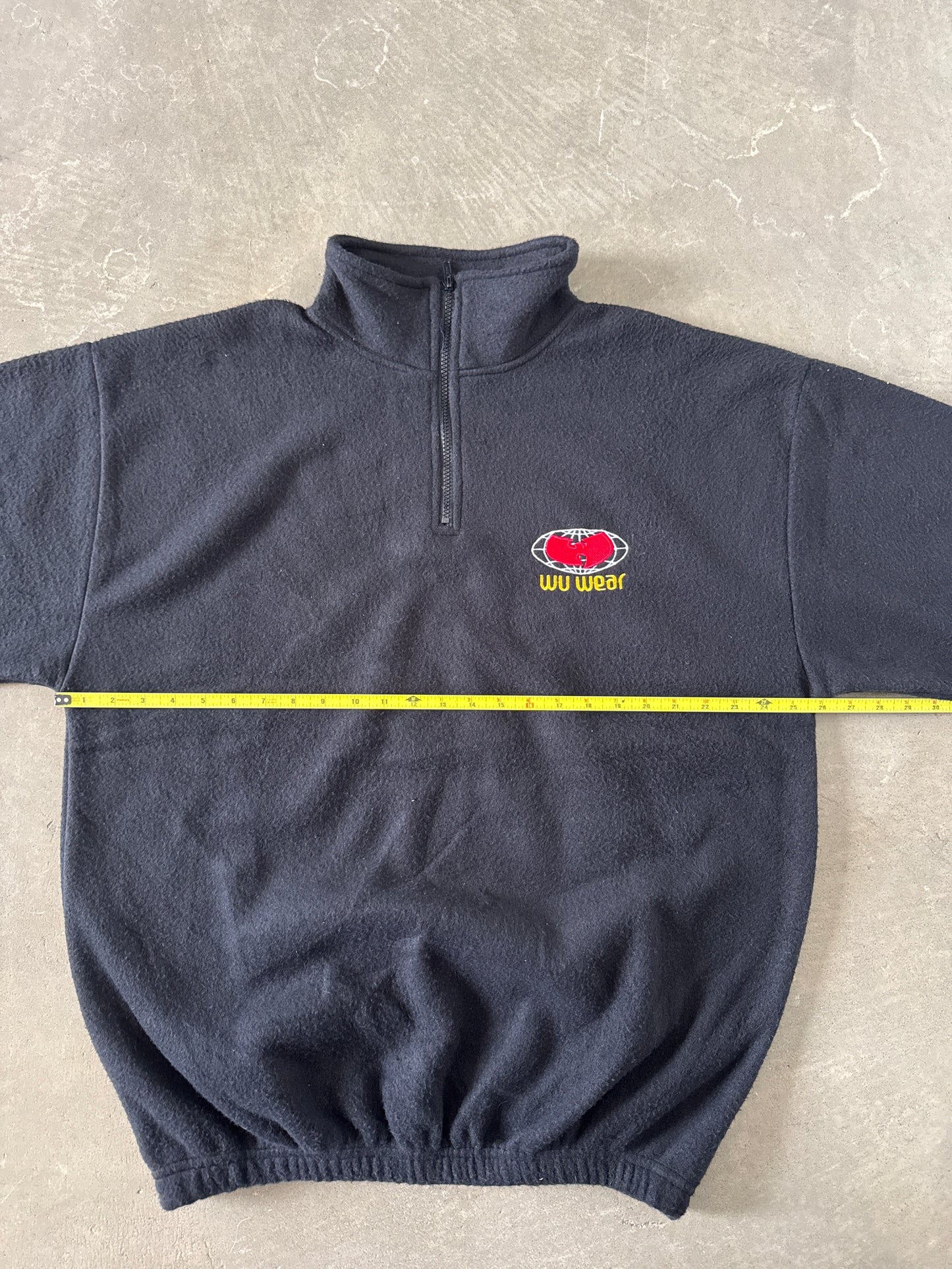 Vintage Wu Wear Fleece Embroidered Logo Quarter Zip Pullover