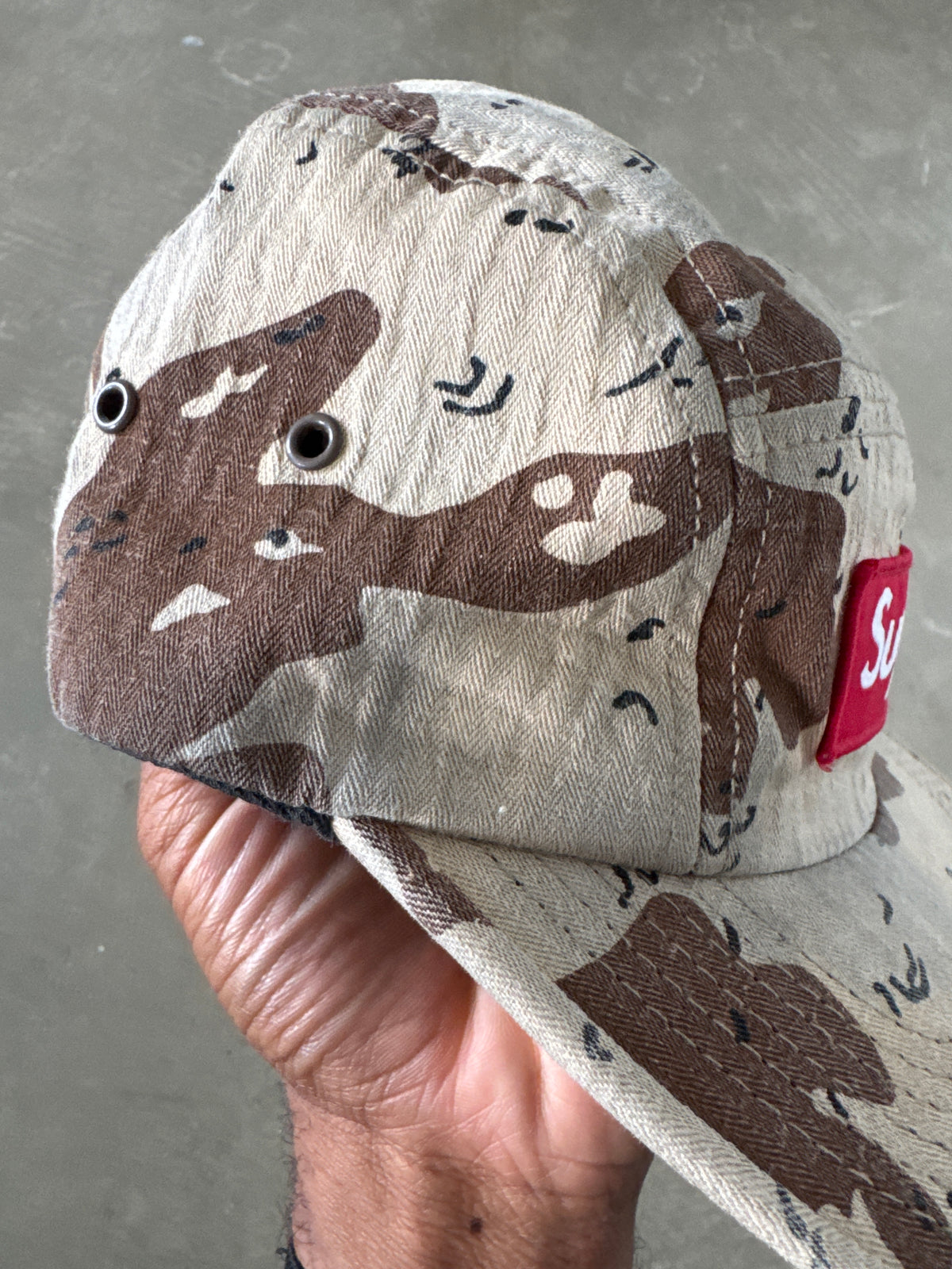 Supreme 5-Panel Desert Chocolate Chip Camo Hat (FW12)