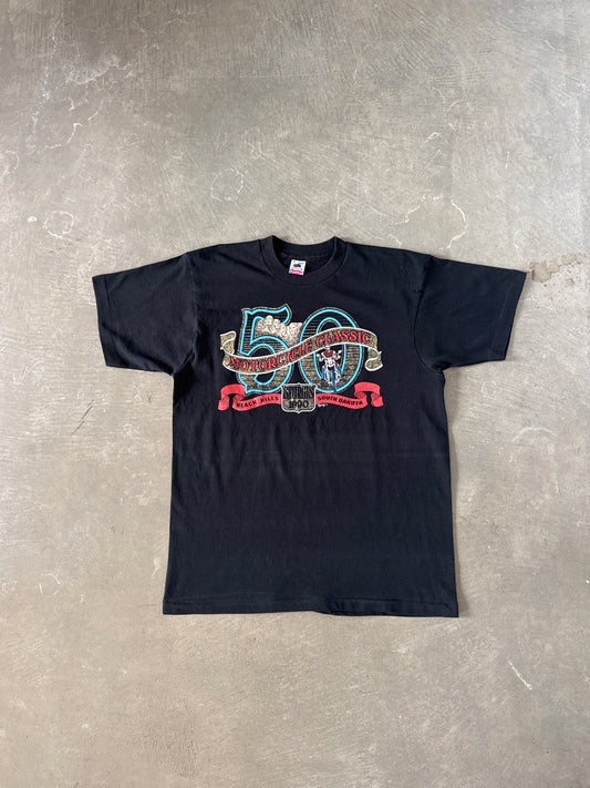 Vintage 1990 Sturgis Motorcycle Classic Black Hills South Dakota Tee