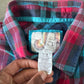 Vintage OP Ocean Pacific Plaid Flannel Cut Off Shirt