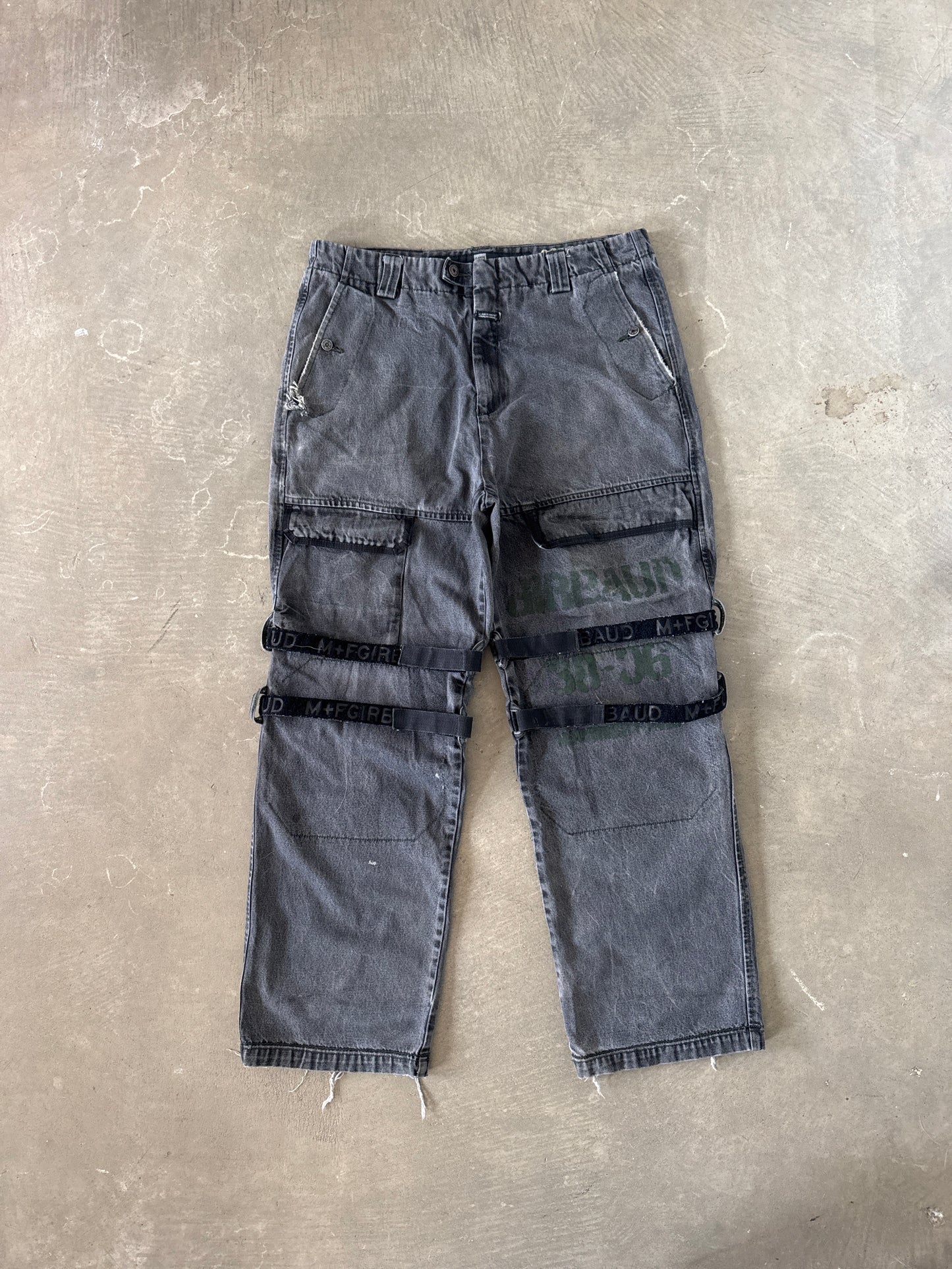 Vintage Marithe Francois Girbaud Distressed Thrashed Utility Pants