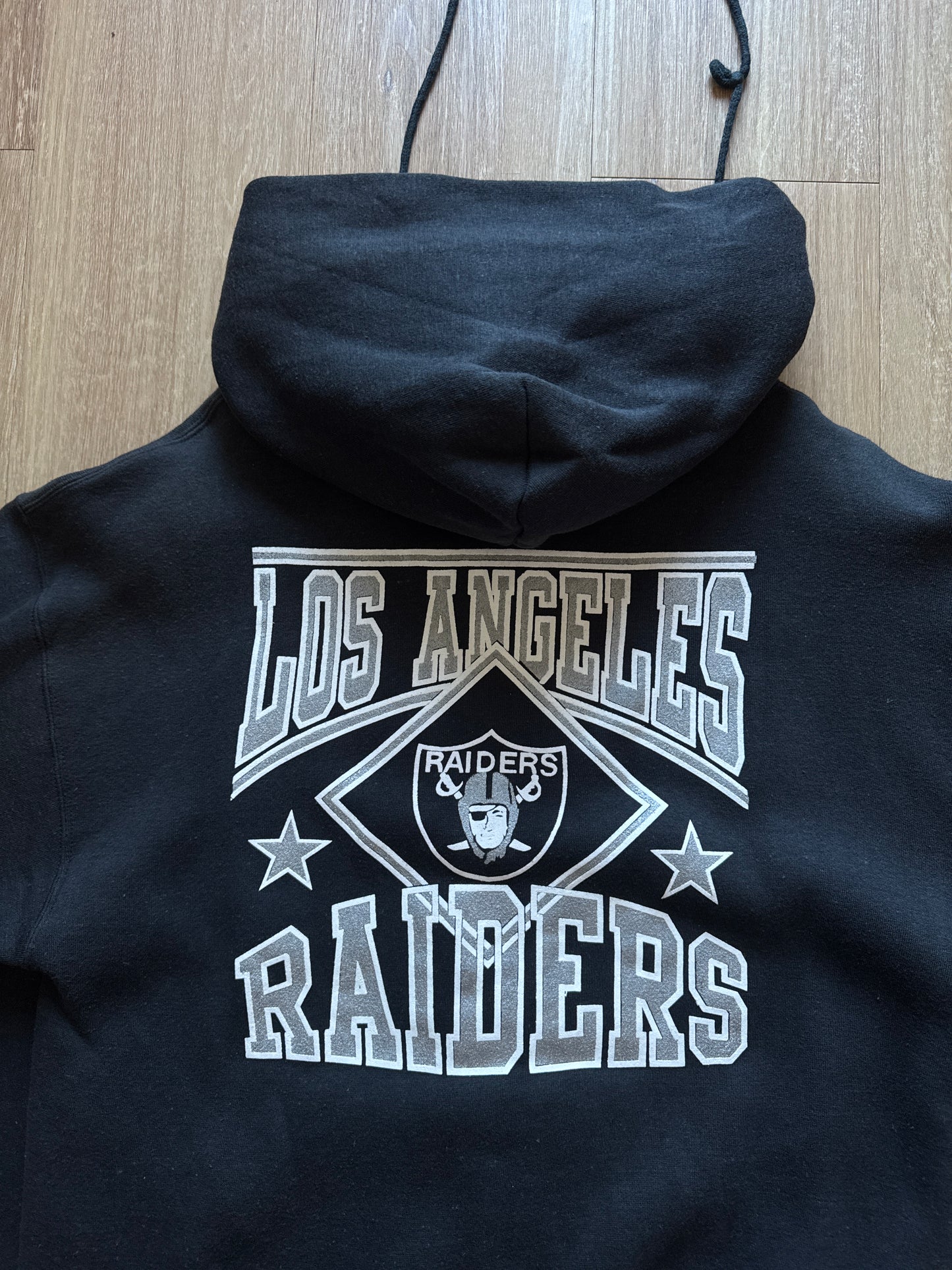 Vintage 80s NFL Los Angeles Raiders Football Full Zip Up Hoodie