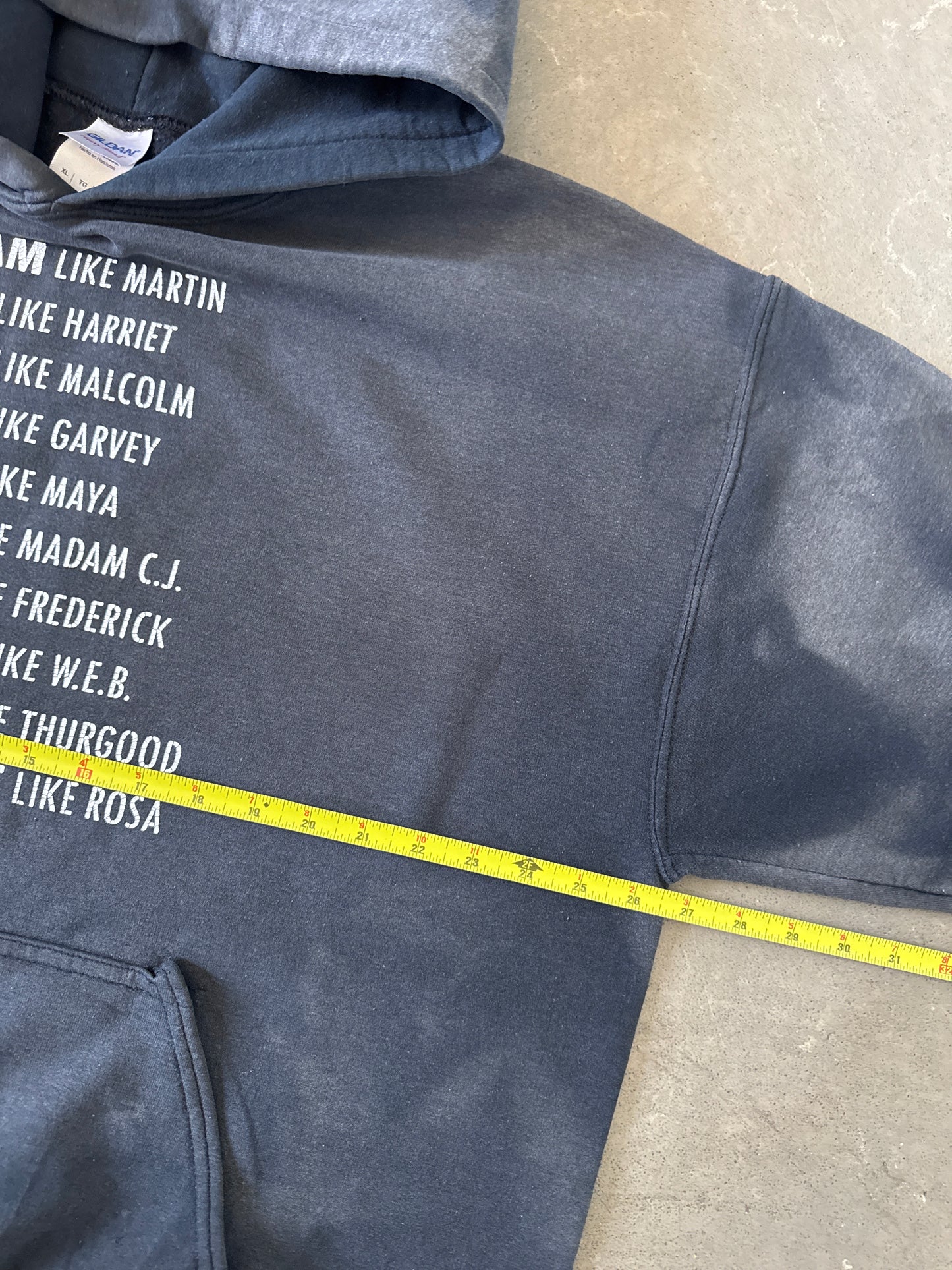 Vintage Black History Quote Sun Faded Hoodie