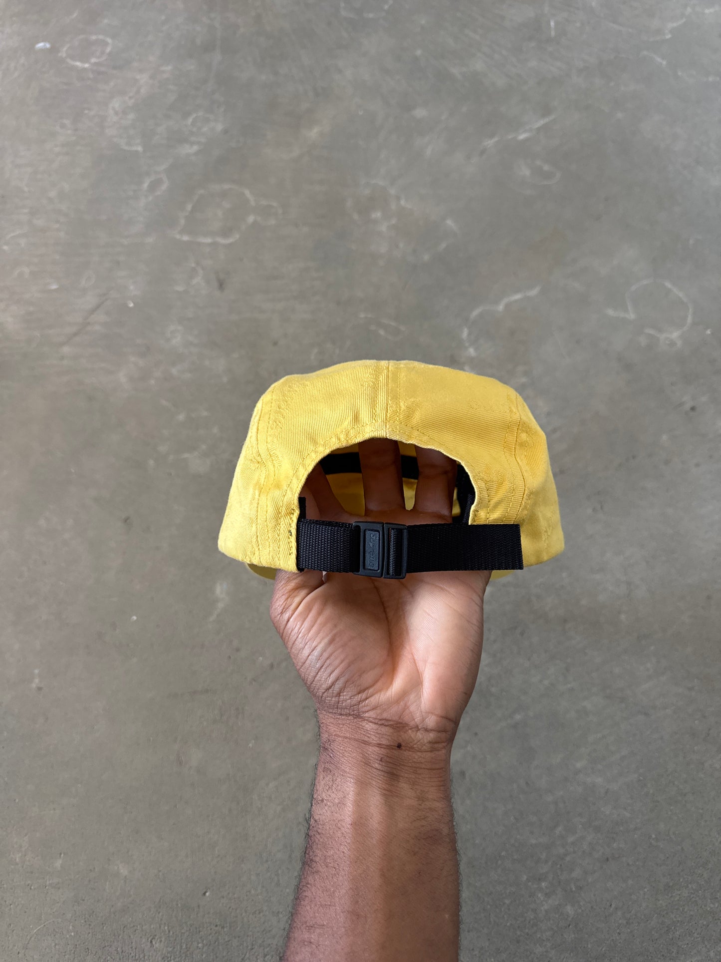 Supreme Washed Chino Yellow Camp Cap Hat