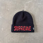 Supreme New Era Action Black Red Beanie (FW26)