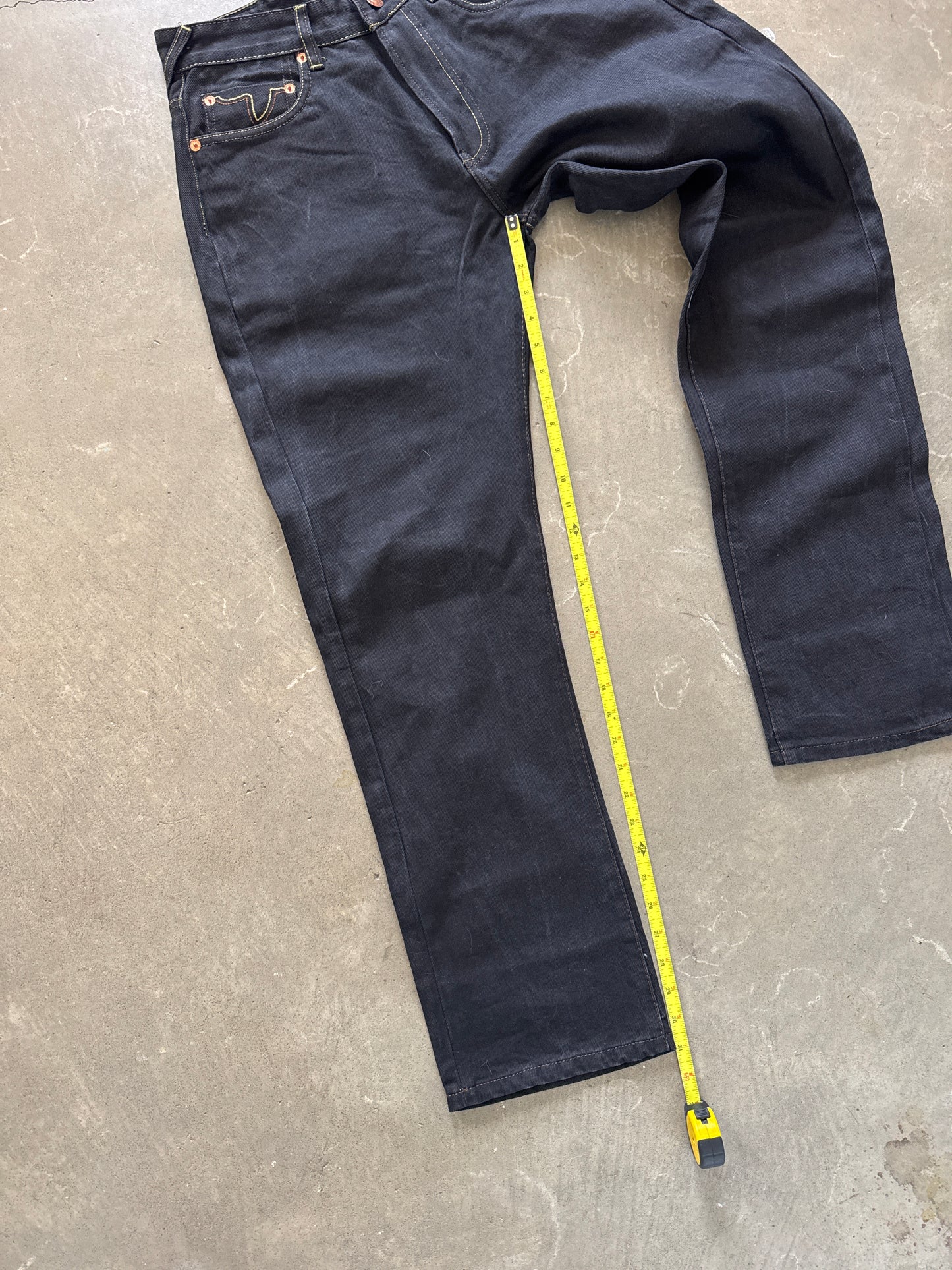 Evisu Embroidered Orange Bull Selvedge Japanese Denim Jeans