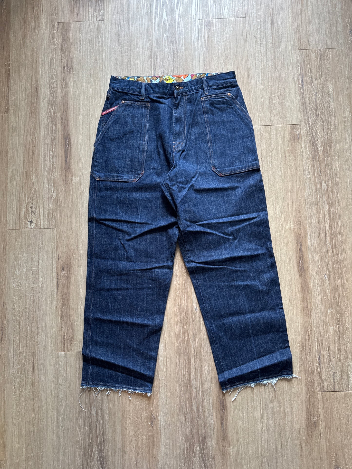 Vintage Y2K Platinum Fubu Fat Albert Baggy Denim Jeans