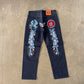 Evisu Embroidered Japanese Art Selvedge Denim Jeans
