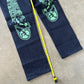 Evisu Green Dog Japanese Art Selvedge Denim Jeans