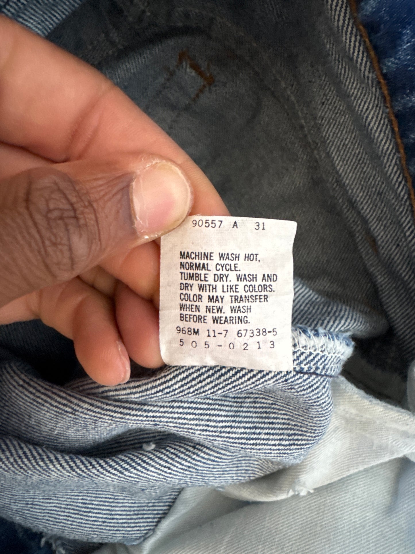 Vintage Levi’s 505 Regular Fit Straight Leg Dark Washed Denim Jeans