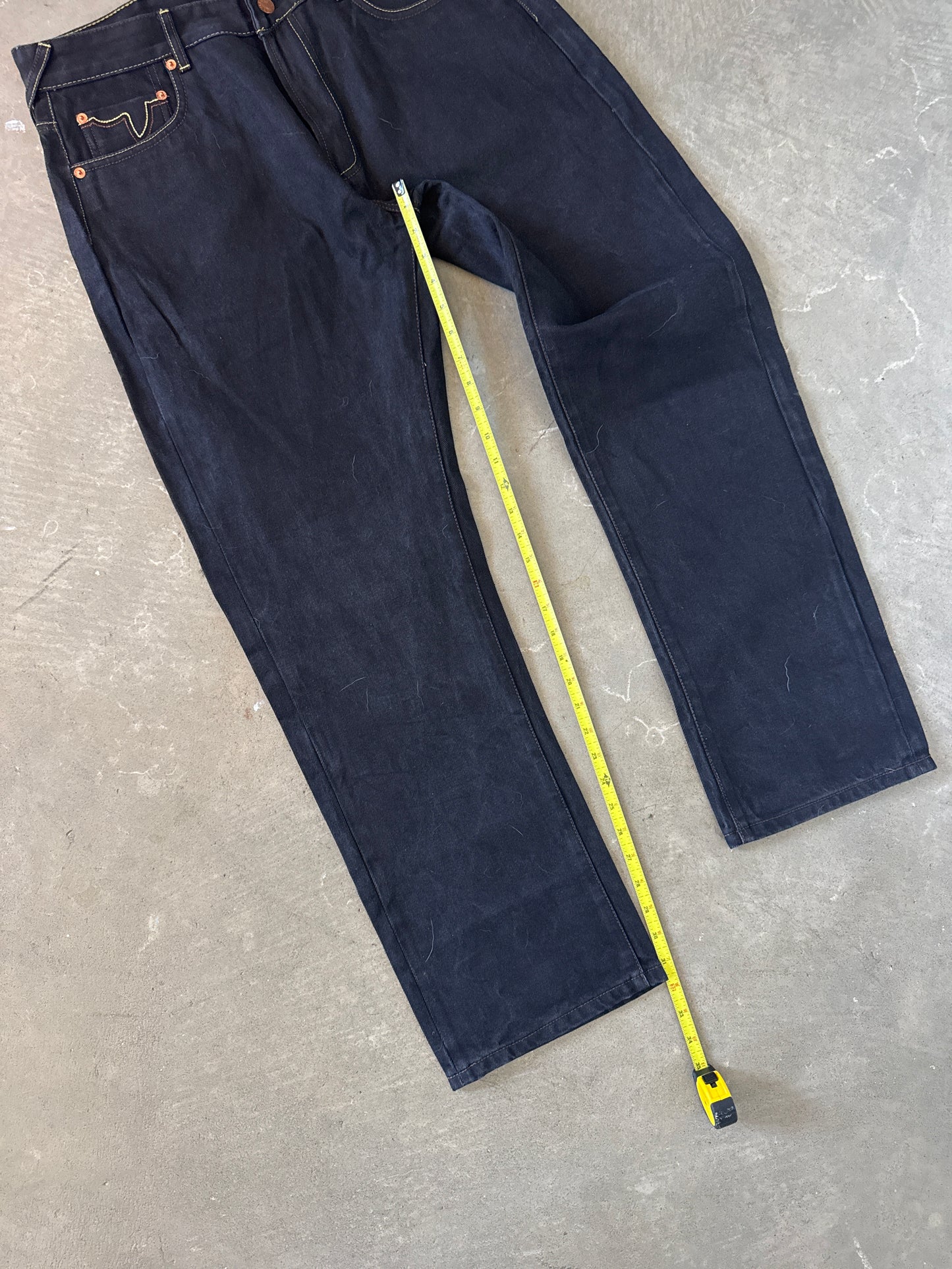 Evisu Embroidered White Bull Selvedge Japanese Denim Jeans