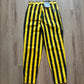 Vintage 90s Zip Code Jeanswear Funky Will Smith Fresh Prince Of Bel-Air Stripe Yellow Black Pants