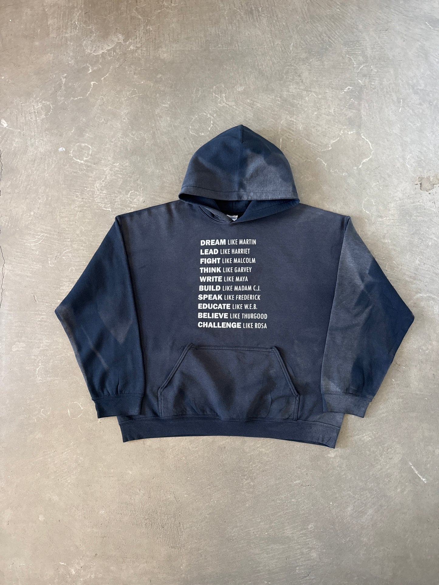 Vintage Black History Quote Sun Faded Hoodie