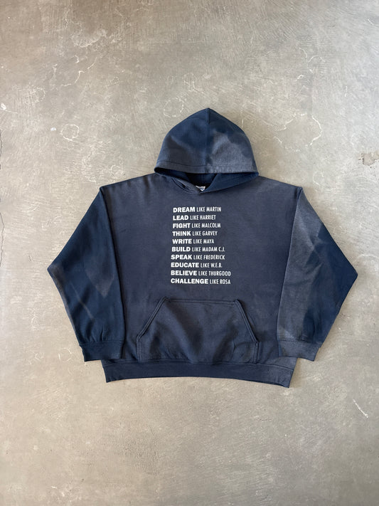 Vintage Black History Quote Sun Faded Hoodie