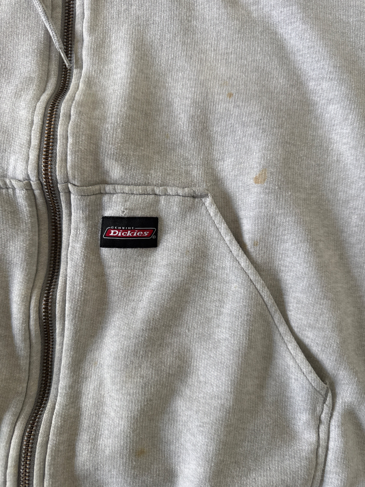 Vintage Dickies Distressed Thermal Lined Hooded Zip Up