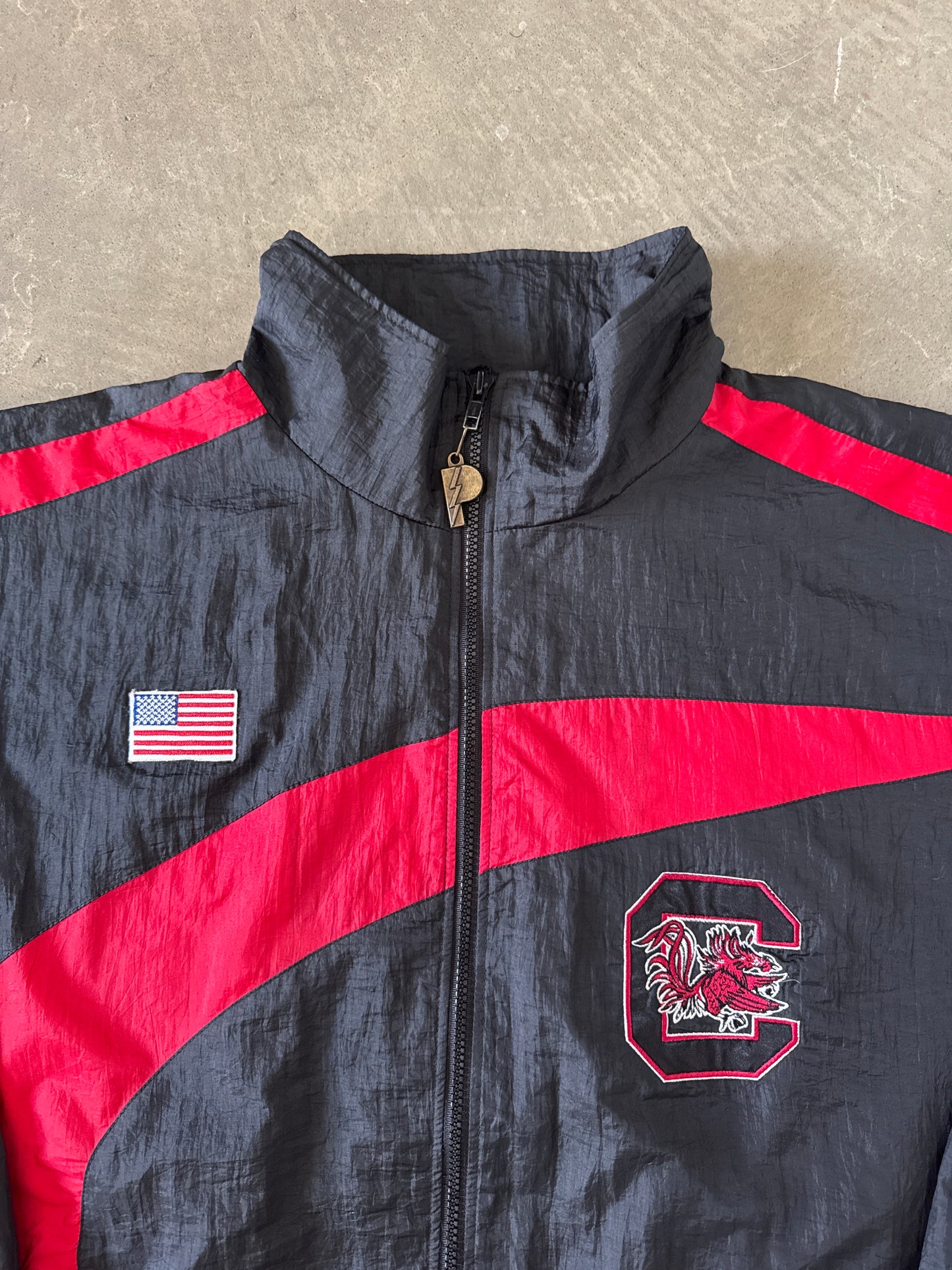 Vintage 90s Pro Players University Of South Carolina Gamecocks Windbreaker Jacket
