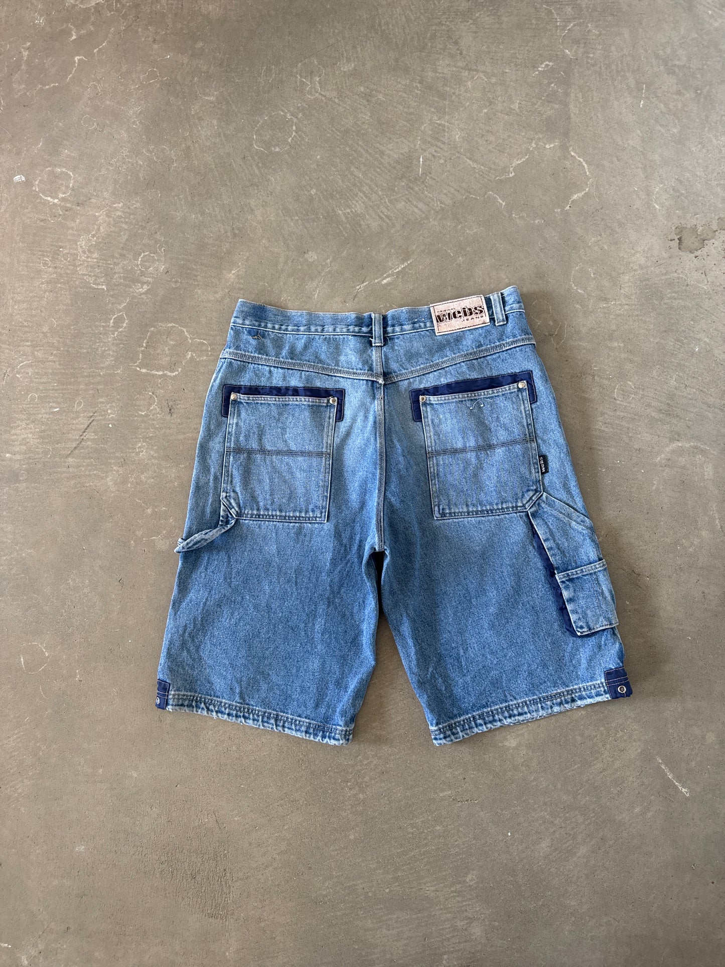 Vintage Webs Baggy Denim Jean Shorts