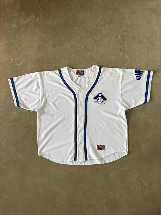 Vintage 90s Hampton University Pete The Pirate Embroidered Baseball Jersey