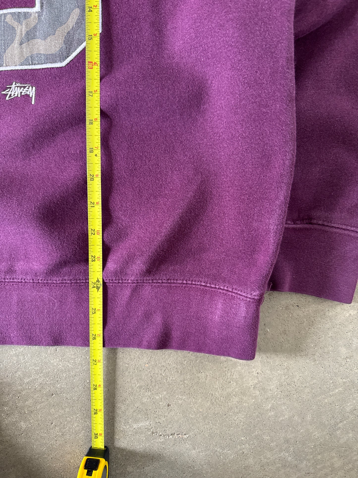 Y2K Stussy Camo S Logo Embroidered Sweatshirt
