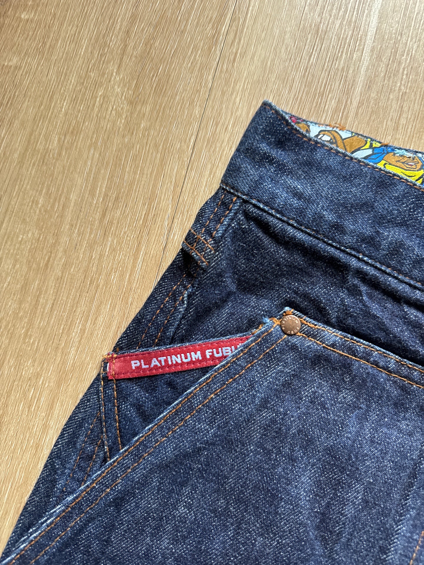 Vintage Y2K Platinum Fubu Fat Albert Baggy Denim Jeans