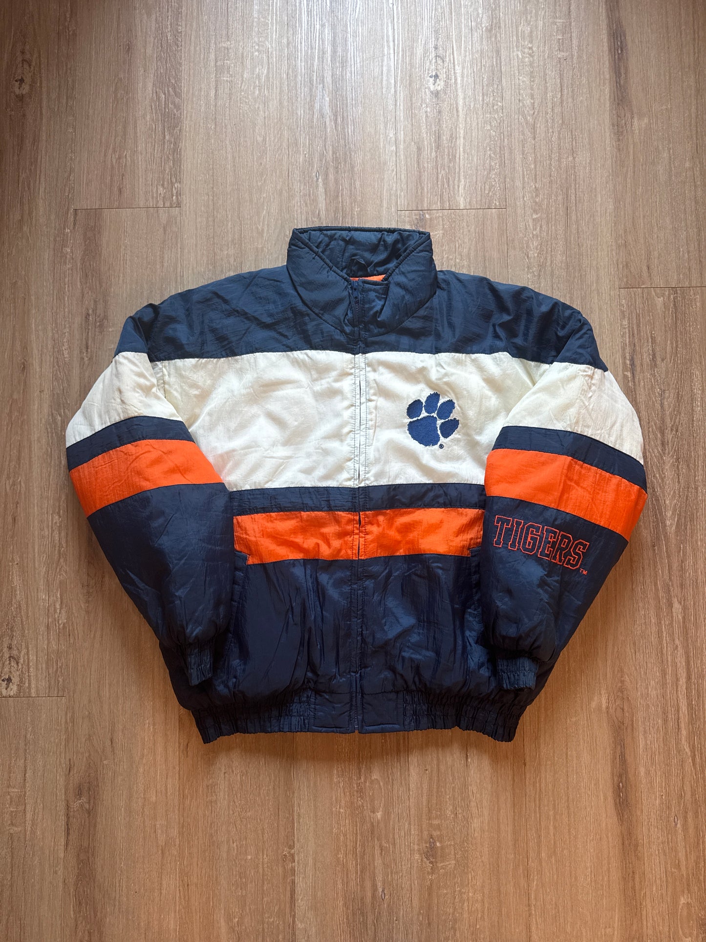 Vintage University Of Clemson Tigers Puffer Jacket