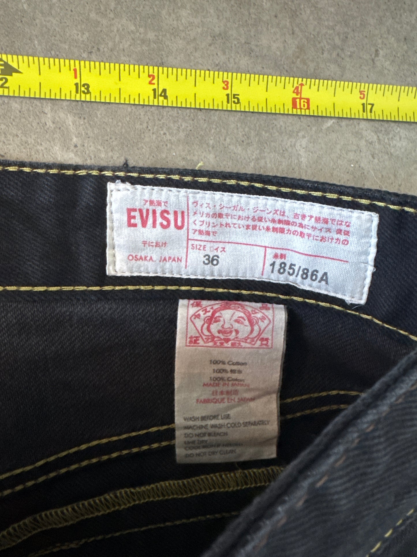 Evisu Embroidered White Bull Selvedge Japanese Denim Jeans