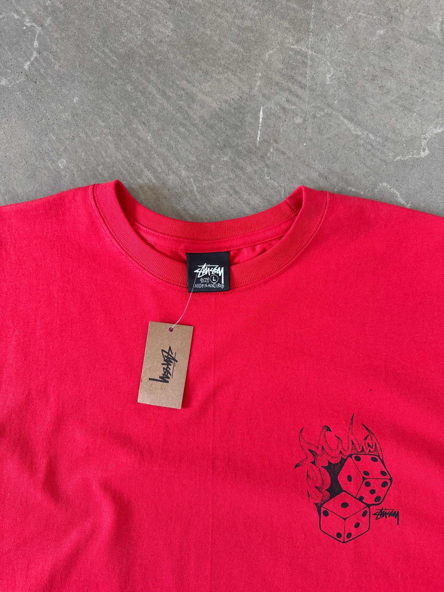 Stussy Fire Dice Red Tee