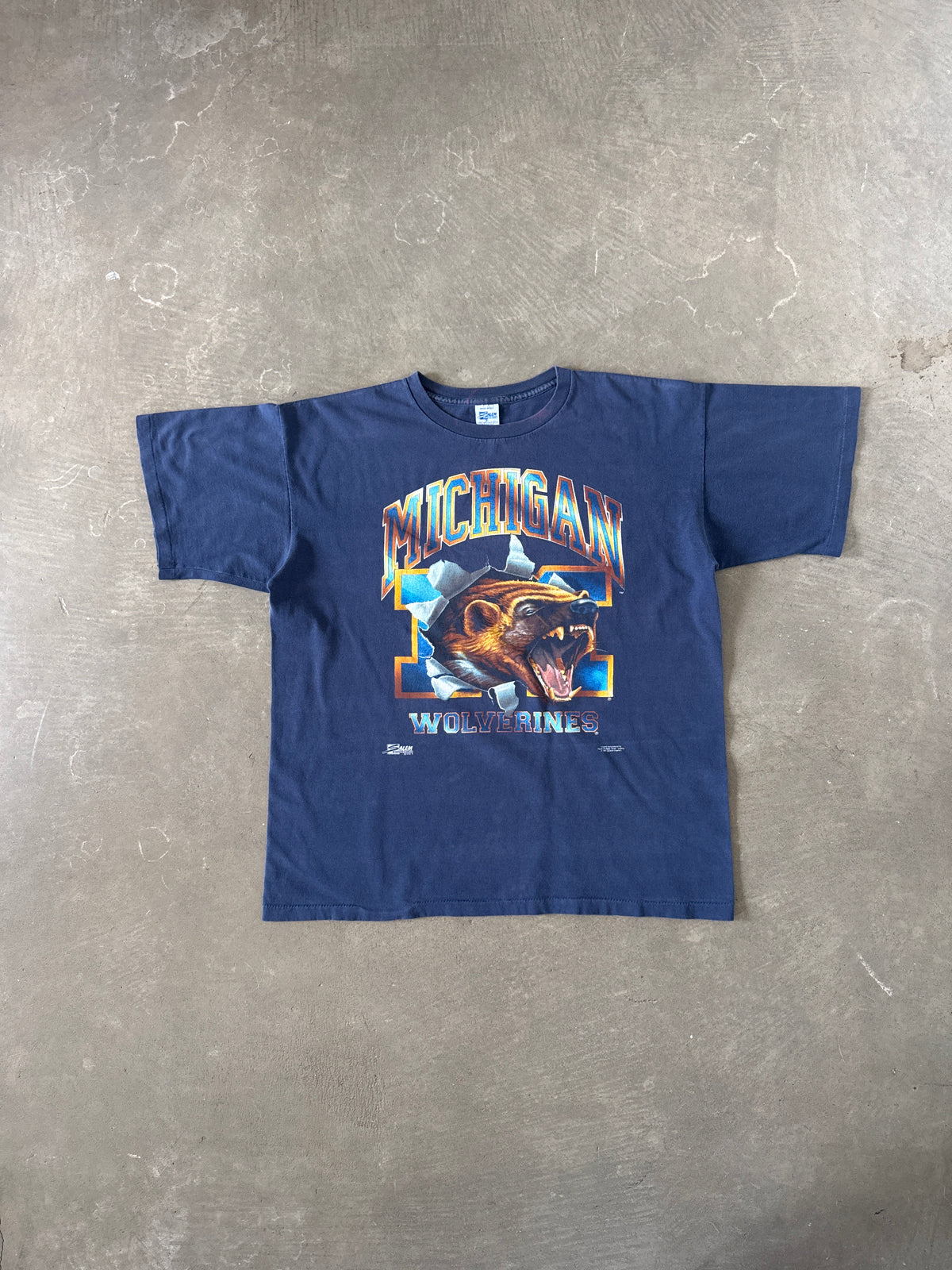 Vintage 1992 Salem Sportswear Michigan Wolverines Tee