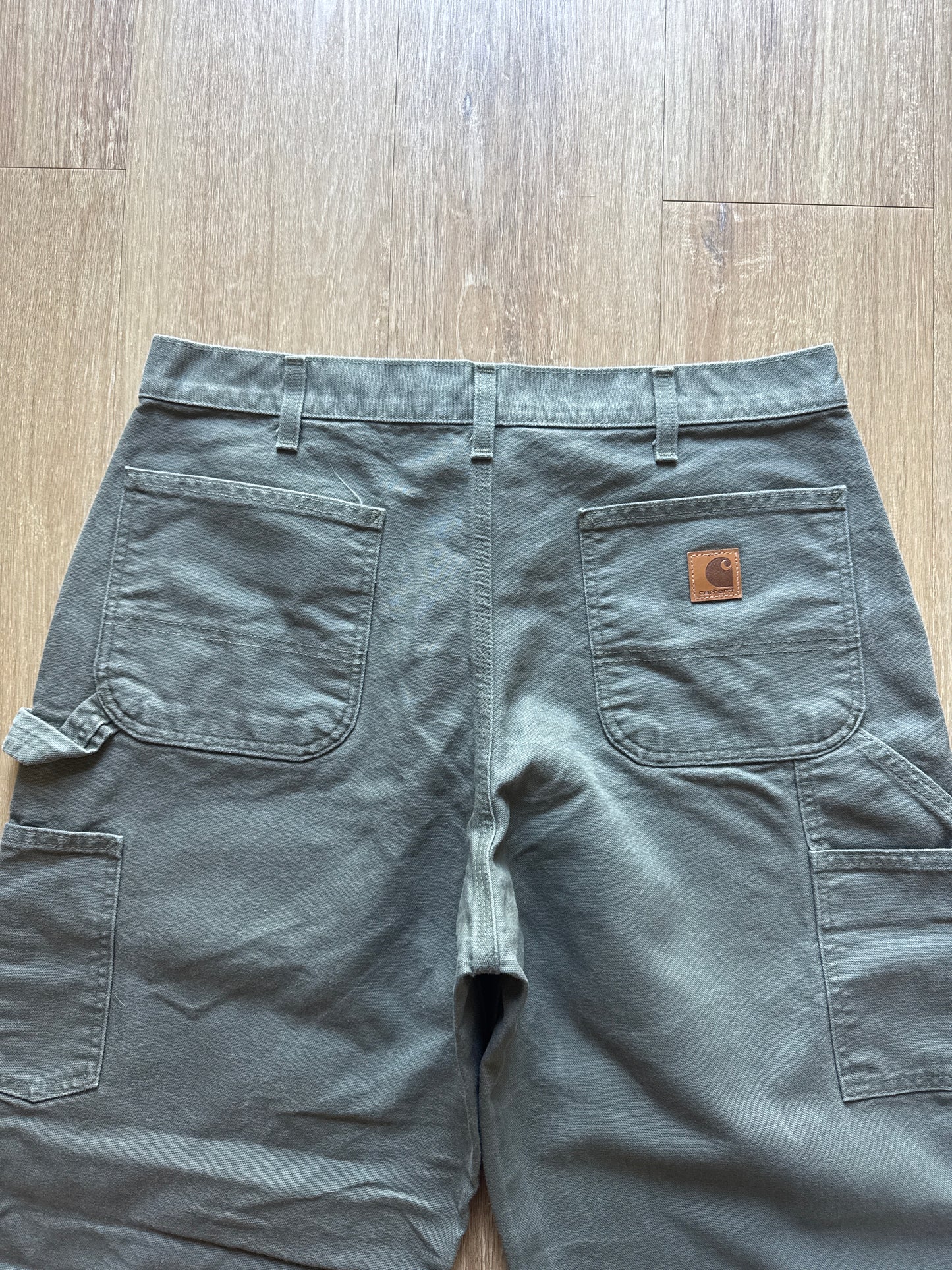 Carhartt Olive Green Loose Original Fit Carpenter Pants