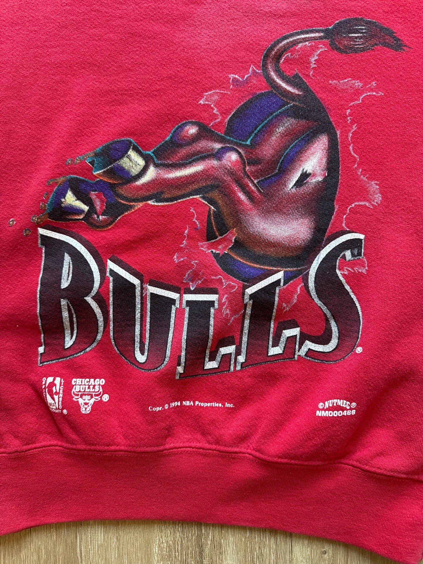Vintage Youth 1994 Nutmeg Chicago Bulls Double Sided Bull Sweatshirt