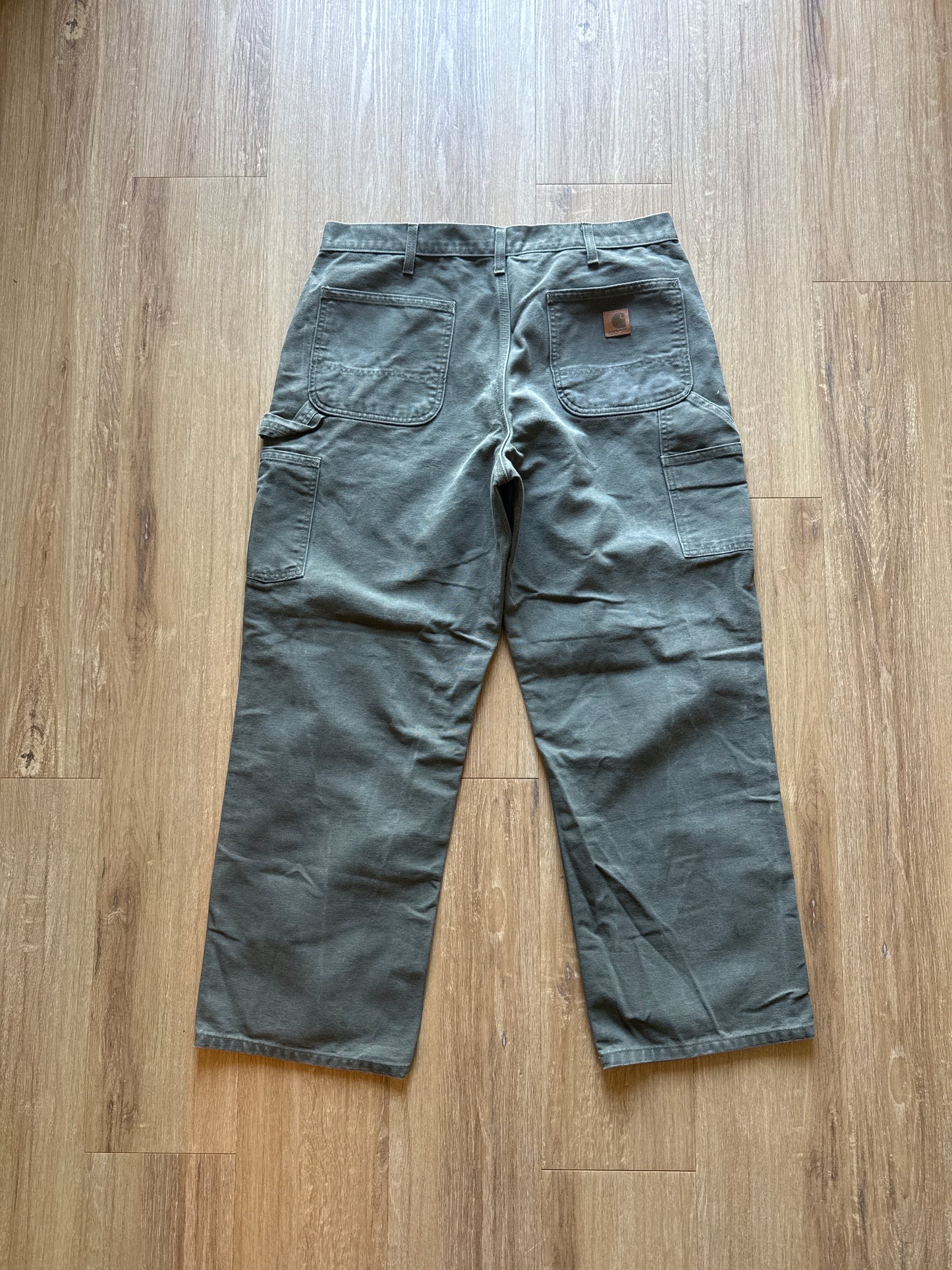 Carhartt Olive Green Original Dungaree Fit Carpenter Pants