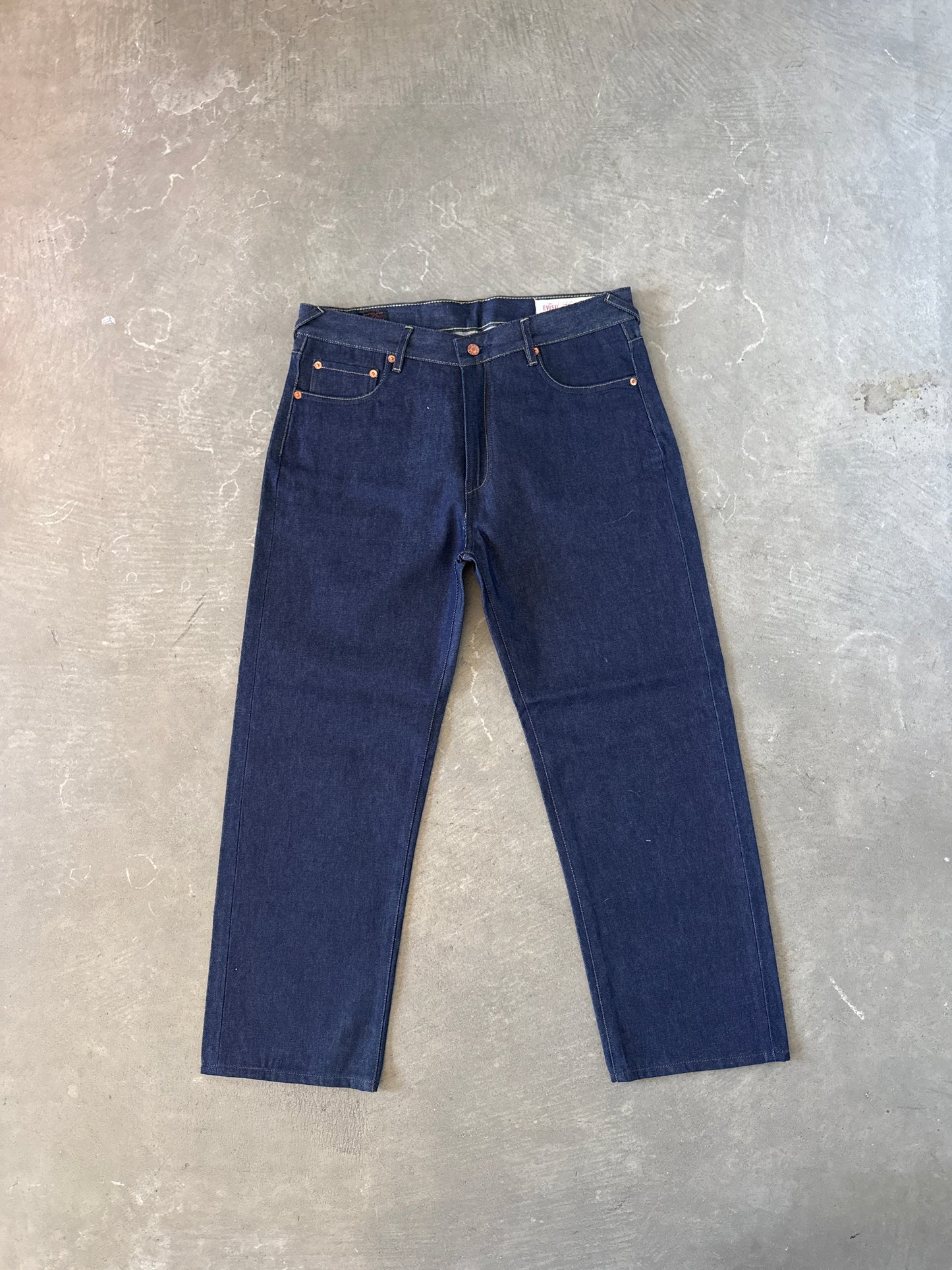 Evisu Embroidered Japanese Wave Art Salvage Denim Jeans