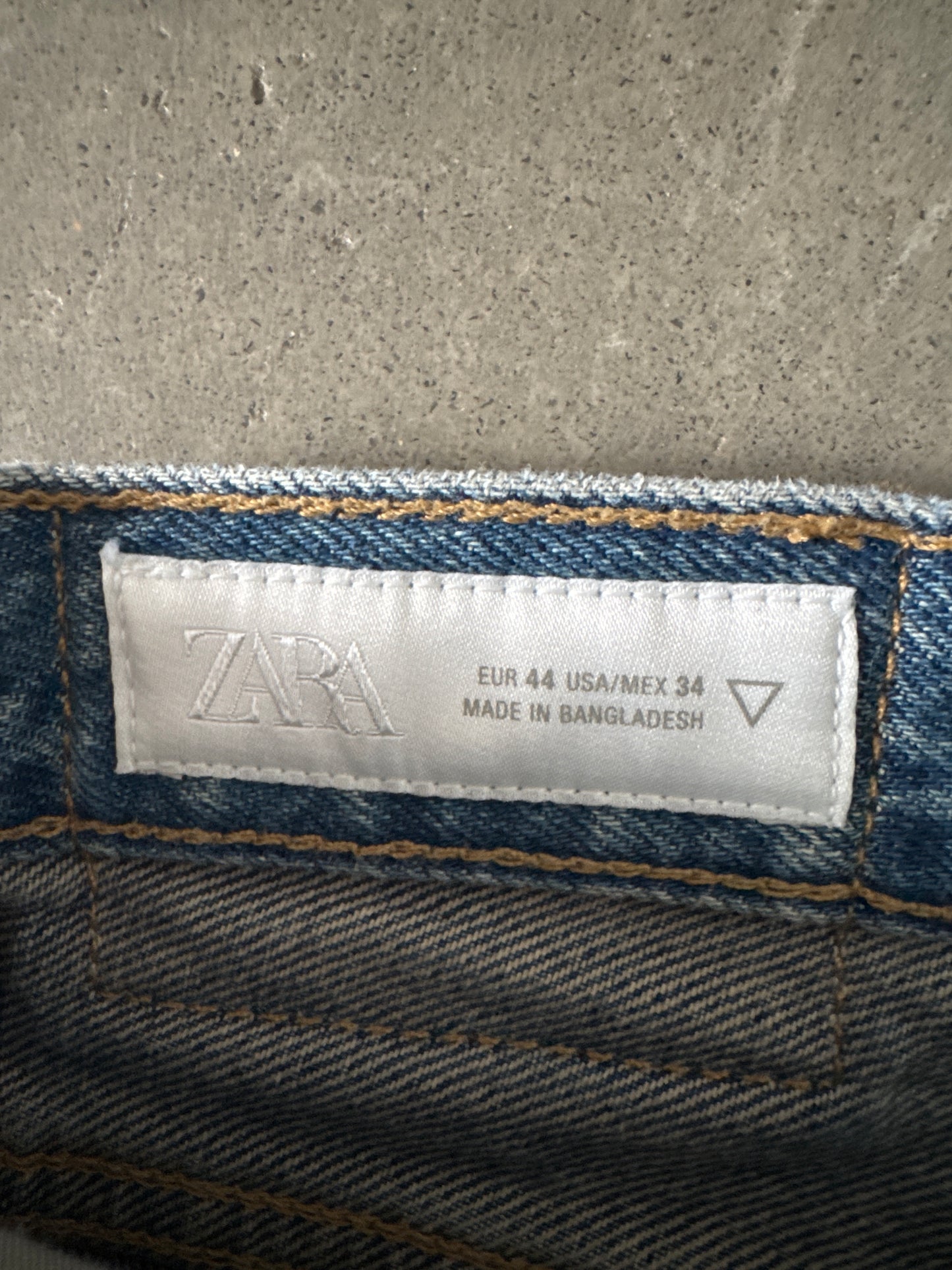 Zara Patchwork Relaxed Fit Denim Jeans