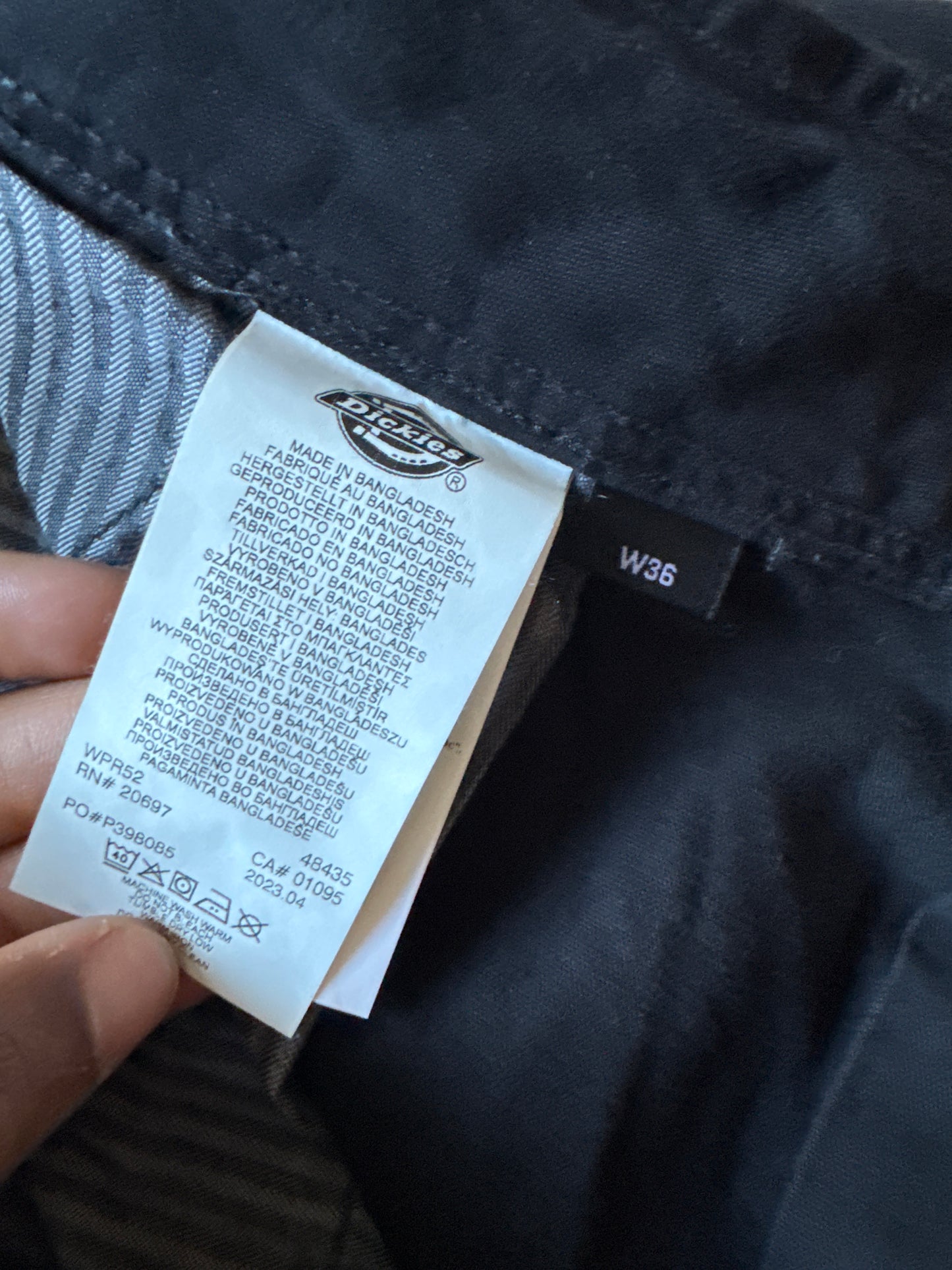 Dickies Black Straight Fit Cargo Pants