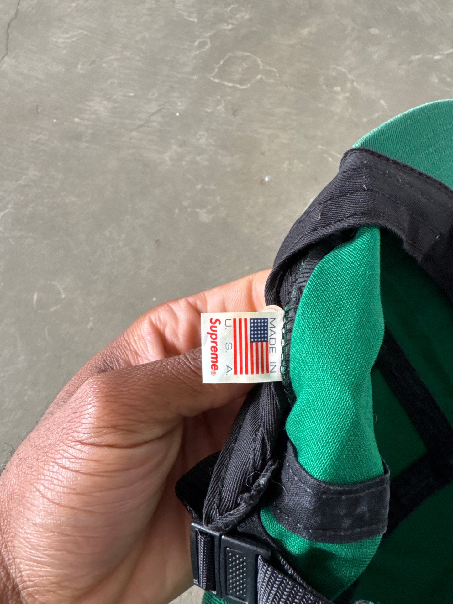Supreme Washed Chino Twill Green 5-Panel Camp Cap (FW24)