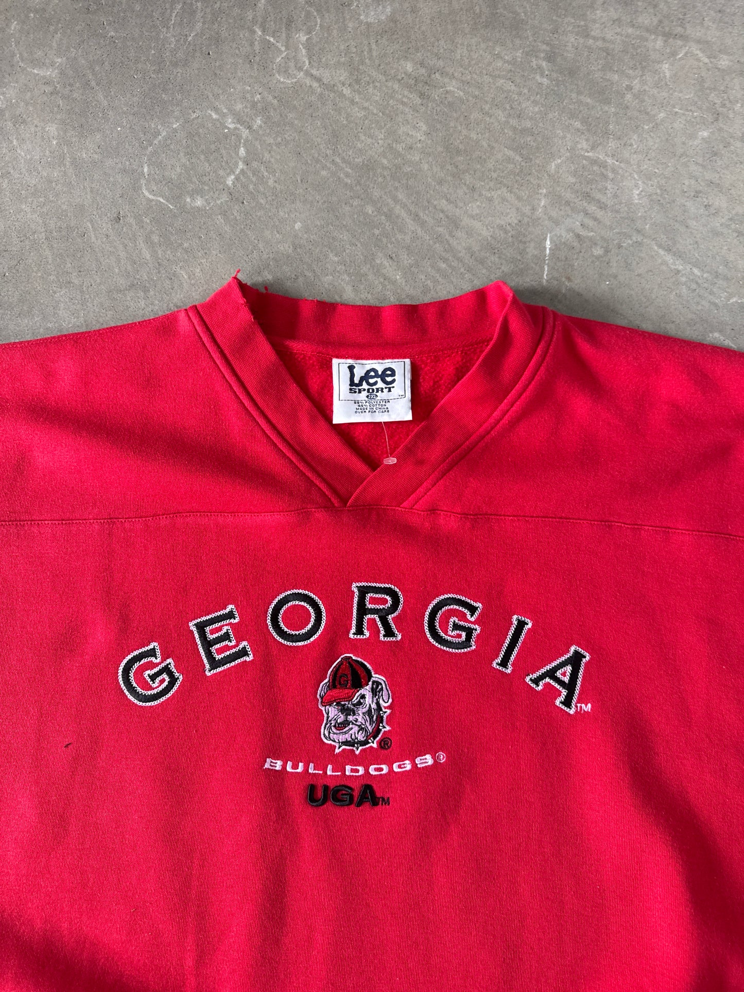 Vintage 90s Lee Sport University Of Georgia Bulldogs Sweatshirt
