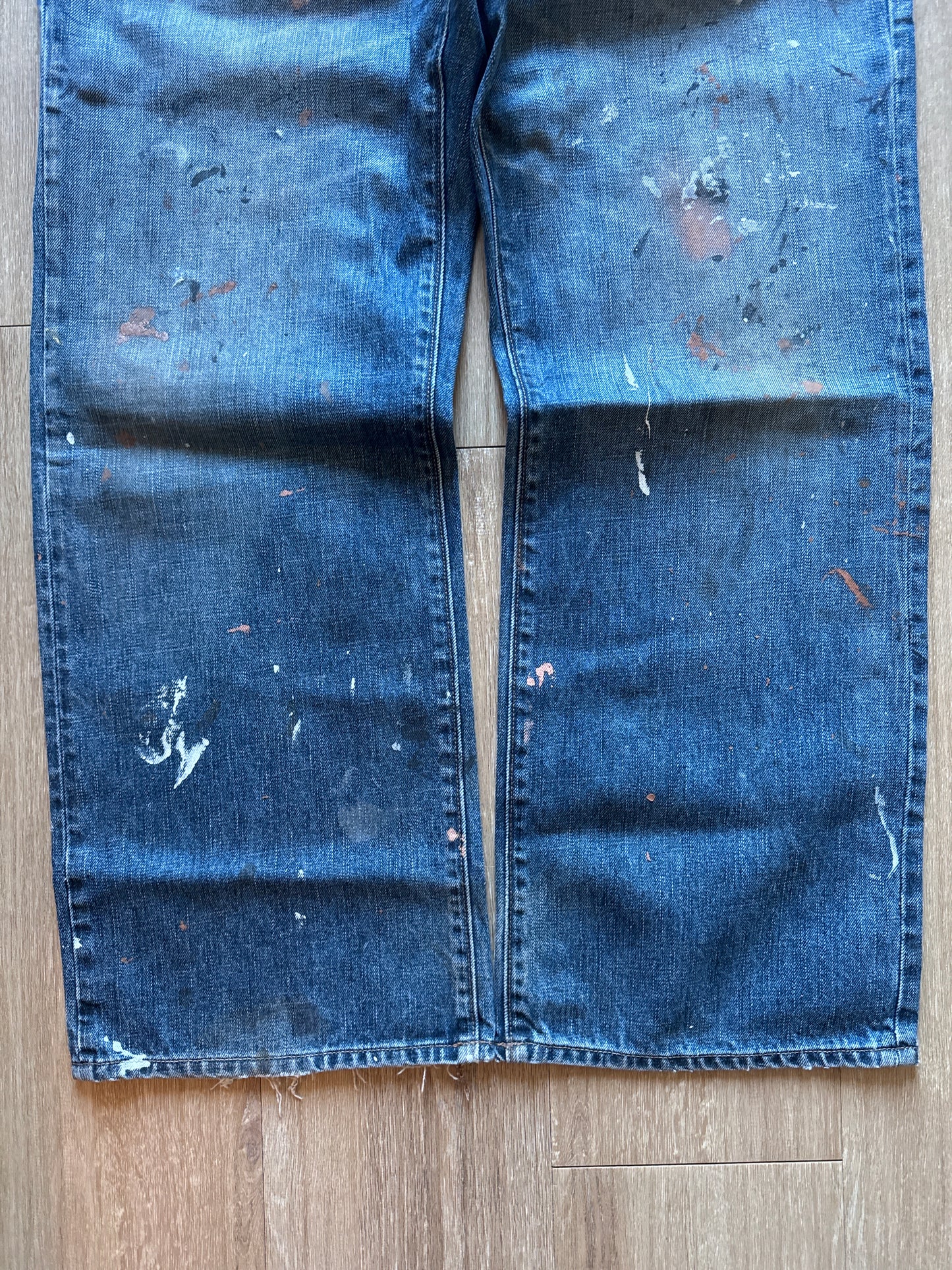 Vintage Gap Loose Fit Distressed Paint Splatter Denim Jeans
